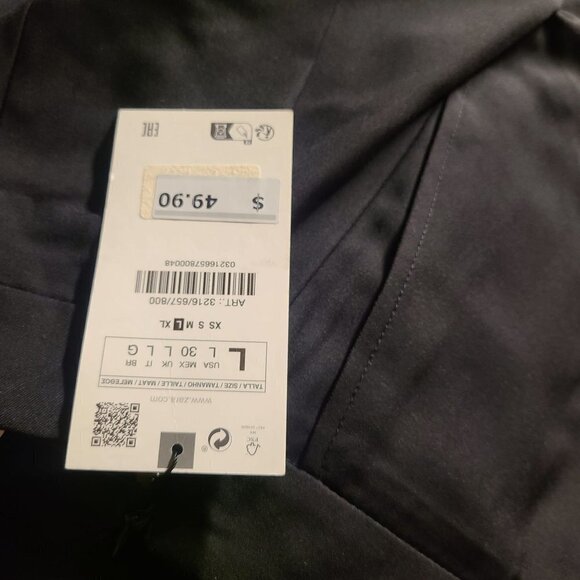 ZARA FLARED FLOWING TROUSERS BLACK SIZE L | 3638/657 - Picture 5 of 5